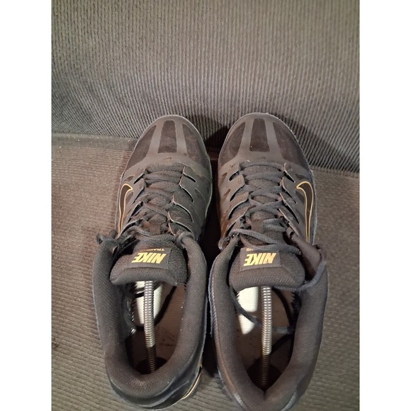 Nike‎ Reax 8 TR Shoes Mens 13 Mesh Black Metallic Gold Sneakers Athleisure